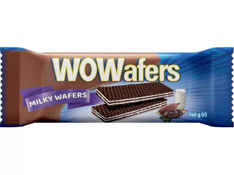 Wowafers" with cocoa and milk cream