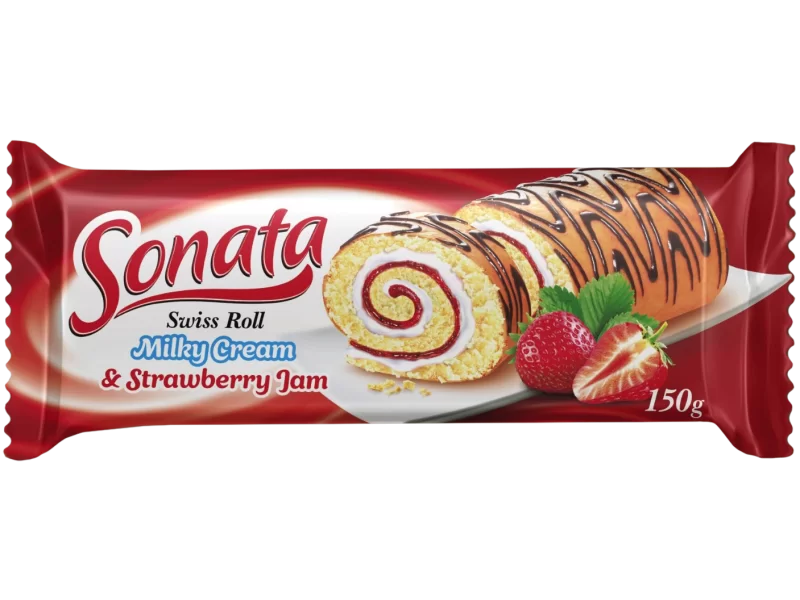 Sonata Swiss roll with Strawberry