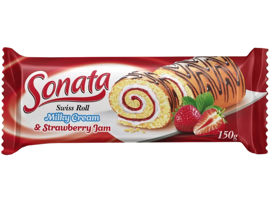 Sonata Swiss roll with Strawberry