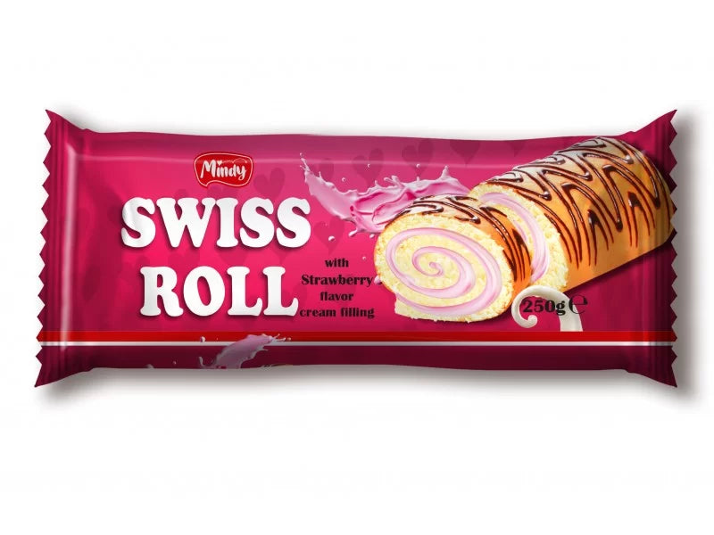 Swiss Roll "Mindy" With Strawberry